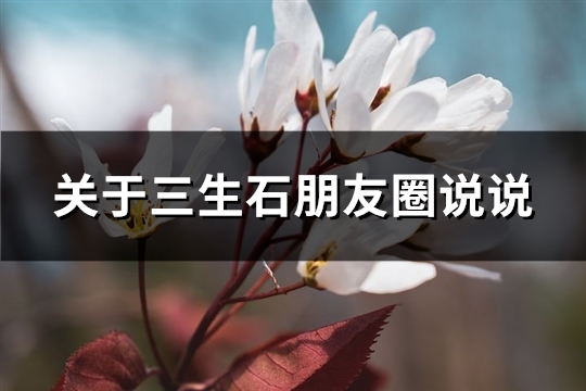 关于三生石朋友圈说说(推荐62句)