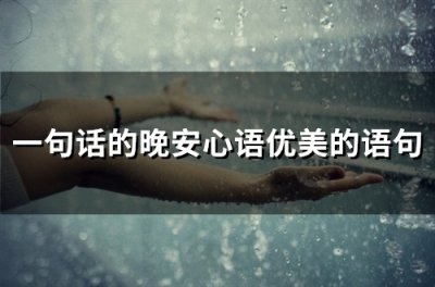 ​一句话的晚安心语优美的语句(30句)